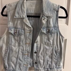 GAP Faded Blue Denim Vest